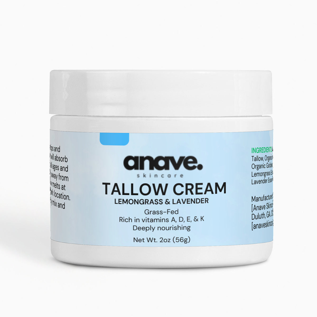 Tallow Cream Lemongrass & Lavender